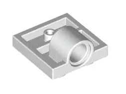 LEGO Sonderplatten 10247 Platte 2x2 mit Pin Loch, weiß