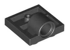 LEGO Sonderplatten 10247 Platte 2x2 mit Pin Loch, schwarz