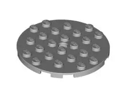 LEGO Platten 11213 Platte rund 6x6 mit Loch, hellgrau