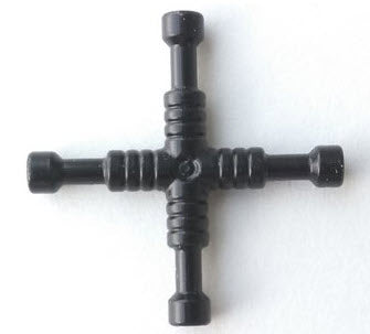LEGO Minifiguren Zubehör 11402d Kreuzschlüssel, schwarz