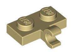 LEGO Sonderplatten 11476 Platte 1x2 mit Clip (waagrecht), beige