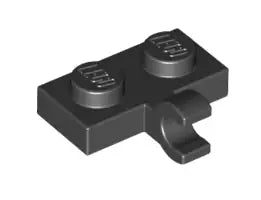 LEGO Sonderplatten 11476 Platte 1x2 mit Clip (waagrecht), schwarz