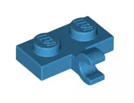 LEGO Sonderplatten 11476 Platte 1x2 mit Clip (waagrecht), dunkel-azurblau