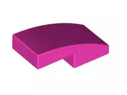 LEGO Schrägsteine 11477 Bogenstein 1x2x2/3 ohne Noppen, knalldunkelpink