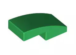 LEGO Schrägsteine 11477 Bogenstein 1x2x2/3 ohne Noppen, grün