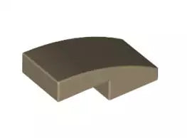 LEGO Schrägsteine 11477 Bogenstein 1x2x2/3 ohne Noppen, dunkelbeige