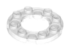 LEGO Platten 11833 Platte rund 4x4 mit Ausschnitt, transparent-klar
