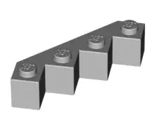 LEGO Sondersteine 14413 Eckstein 4x4x1, hellgrau