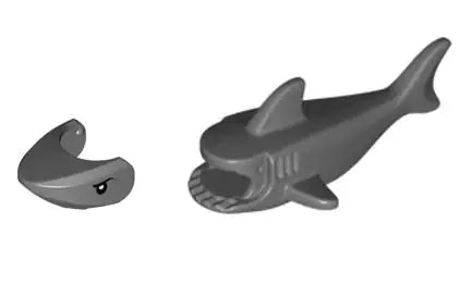 LEGO Tiere 14518c01pb01 Haifisch (Weißer Hai), weiß