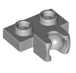 LEGO Sonderplatten 14704 Platte 1x2 mit Kugelkupplung, hellgrau