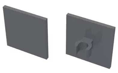 LEGO Verkehrszeichen 15210 Schild quadratisch mit Clip, dunkelgrau