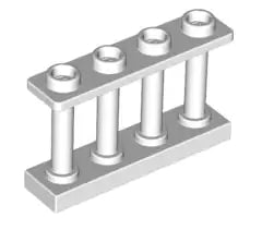 LEGO Zaun 15332 Zaun 1x4x2 mit 4 Noppen, weiß