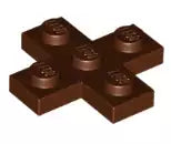 LEGO Platten 15397 Kreuzplatte 3x3, rotbraun