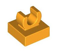 LEGO Fliesen 15712 Fliese 1x1 mit Clip, knallhellorange