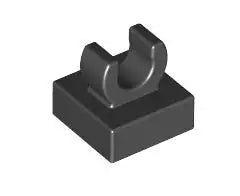 LEGO Fliesen 15712 Fliese 1x1 mit Clip, schwarz