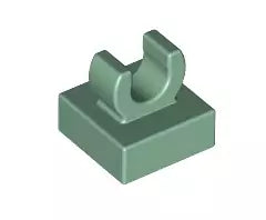 LEGO Fliesen 15712 Fliese 1x1 mit Clip, sandgrün
