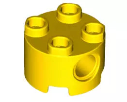 LEGO Steine 17485 Rundstein 2x2 mit Pinlöcher, gelb