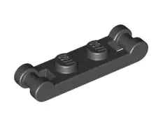 LEGO Gelenke 18649 Scharnierplatte 1x2 mit 2 geschlossenen Griffen (schmal), schwarz