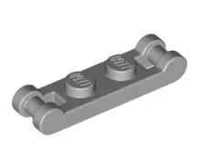 LEGO Gelenke 18649 Scharnierplatte 1x2 mit 2 geschlossenen Griffen (schmal), hellgrau