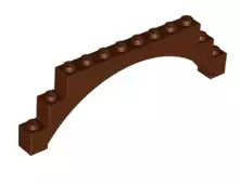 LEGO Steine 18838 Bogenstein 1x12x3, rotbraun