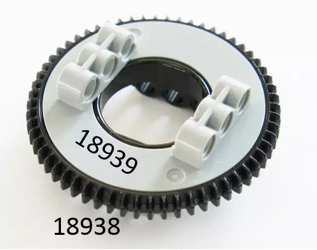 LEGO Technic 18939c01 Drehkranz groß Typ 3 (komplett), hellgrau und schwarz