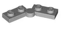 LEGO Gelenke 2429c01 Gelenkplatte 1x4, hellgrau