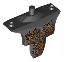 LEGO Figurenteile 24301pb01 Torso gepanzert mit orangen Adern, schwarz
