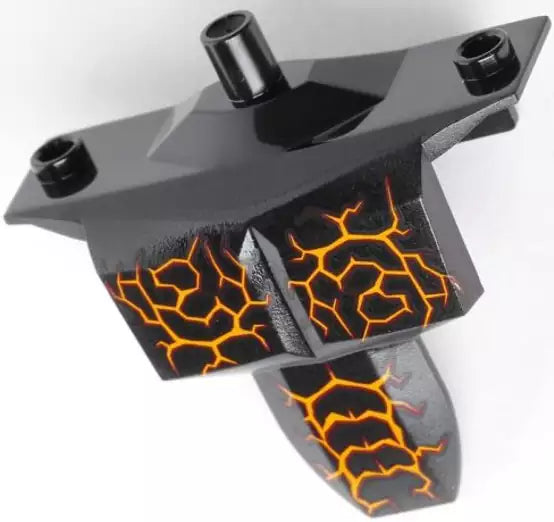 LEGO Figurenteile 24301pb01 Torso gepanzert mit orangen Adern, schwarz