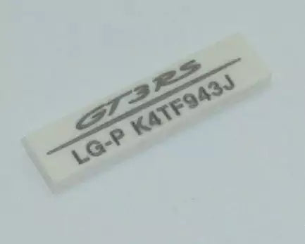 LEGO Fliesen 2431pb429 Fliese 1x4, weiß mit Porsche 911 GT3 RS Seriennummer: LG-P K4TF943J