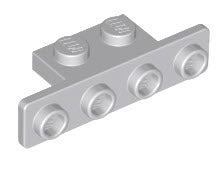LEGO Sonderplatten 2436b Halter 1x2/1x4 (4 abgerundete Ecken), hellgrau