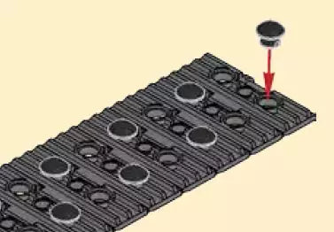 LEGO Technic 24375 Gummi für große Kettenglieder, schwarz