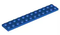 LEGO Platten 2445 Platte 2x12, blau