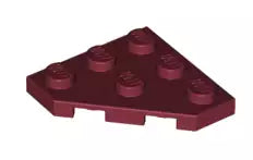 LEGO Sonderplatten 2450 Platte 3x3 mit abgeschrägtem Eck, dunkelrot