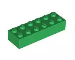 LEGO Steine 2456 Stein 2x6, grün