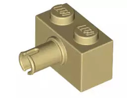 LEGO Sondersteine 2458 Stein 1x2 mit Pin, beige