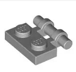 LEGO Gelenke 2540 Scharnierplatte mit Bügelstange 2x1, hellgrau