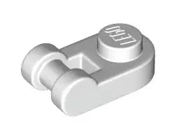LEGO Gelenke 26047 Scharnierplatte abgerundet 1x1 mit geschlossenem Griff (schmal), weiß