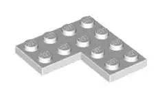 LEGO Platten 2639 Eckplatte 4x4, weiß
