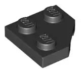 LEGO Sonderplatten 26601 Platte 2x2 mit abgeschrägtem Eck, schwarz