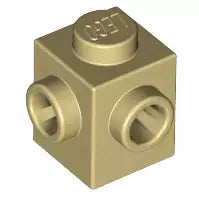 LEGO Sondersteine 26604 Stein 1x1 mit 2 Noppen über Eck, beige