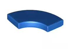 LEGO Fliesen 27925 Fliese Kreisbogensegment 2x2, blau