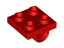 LEGO Platten 2817 Platte 2x2 mit 2 Pin Loch, rot