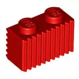 LEGO Sondersteine 2877 Stein geriffelt 1x2, rot