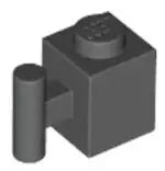 LEGO Sondersteine 2921 Stein 1x1 mit Griff, ALTdunkelgrau