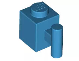 LEGO Sondersteine 2921 Stein 1x1 mit Griff, dunkel-azurblau