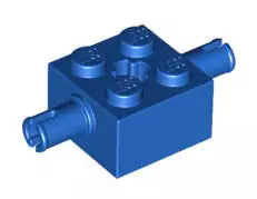 LEGO Sondersteine 30000 Stein 2x2 mit 2 Pins und Achsloch, blau