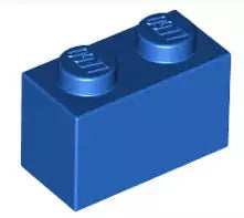 LEGO Steine 3004 Stein 2x1, blau
