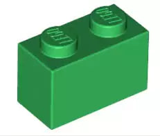 LEGO Steine 3004 Stein 2x1, grün