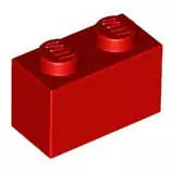 LEGO Steine 3004 Stein 2x1, rot