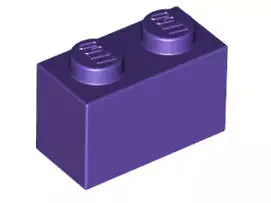 LEGO Steine 3004 Stein 2x1, dunkelpurpur